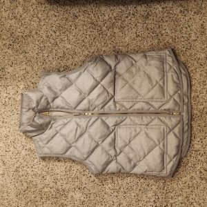 Gray J Crew quilted Vest size Small